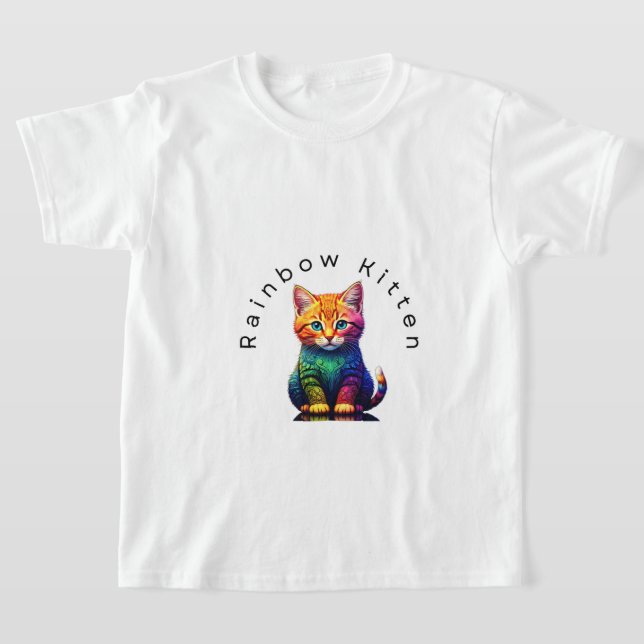 Rainbow Kitten  T-Shirt (Laydown)