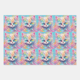 Rainbow kittens  wrapping paper sheets