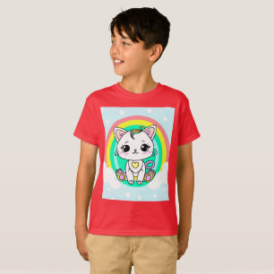 Rainbow kitty Boys' T-shirt