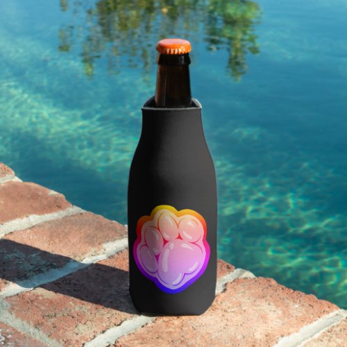 Rainbow Kitty Paw Foam Bottle Cooler