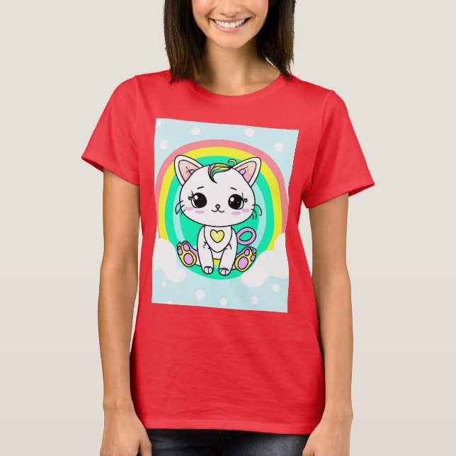 Rainbow kitty T-Shirt (Front)