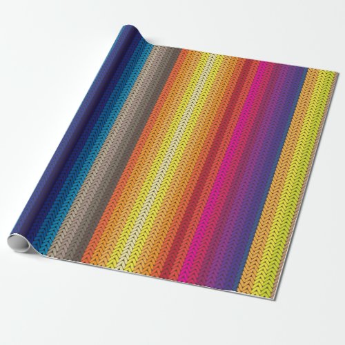 Rainbow Knitted Mexican Wrapping Paper
