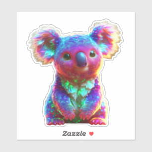 Rainbow Koala Fantasy Art Sticker