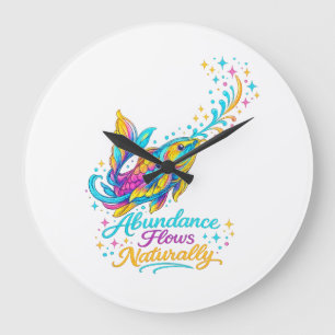 Rainbow Koi Harmony Decorative Wall Clock