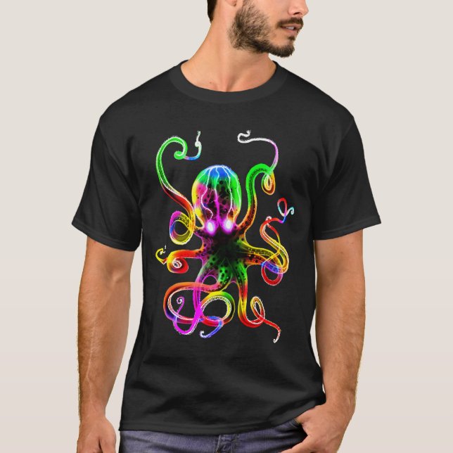 Rainbow Kraken Glow T-Shirt (Front)