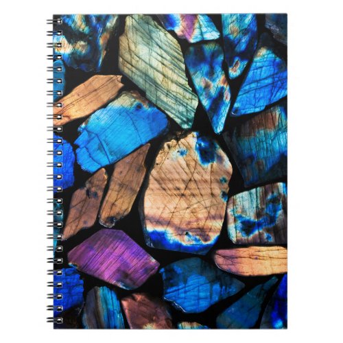 Rainbow Labradorite Crystals Gem Notebook Journal