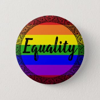 Rainbow Lace Equality Pin by FROdominatrix at Zazzle