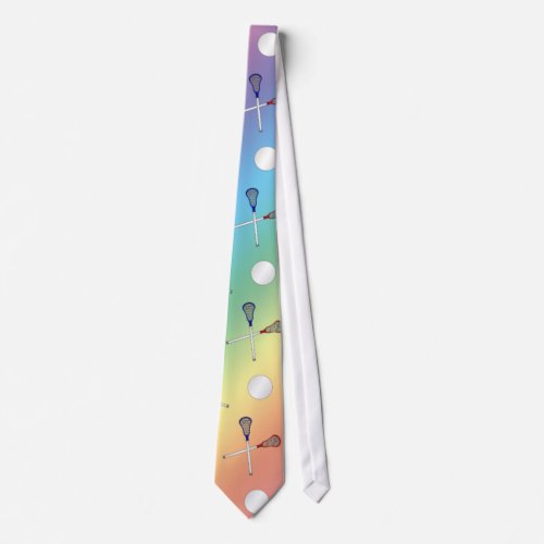 Rainbow lacrosse pattern tie