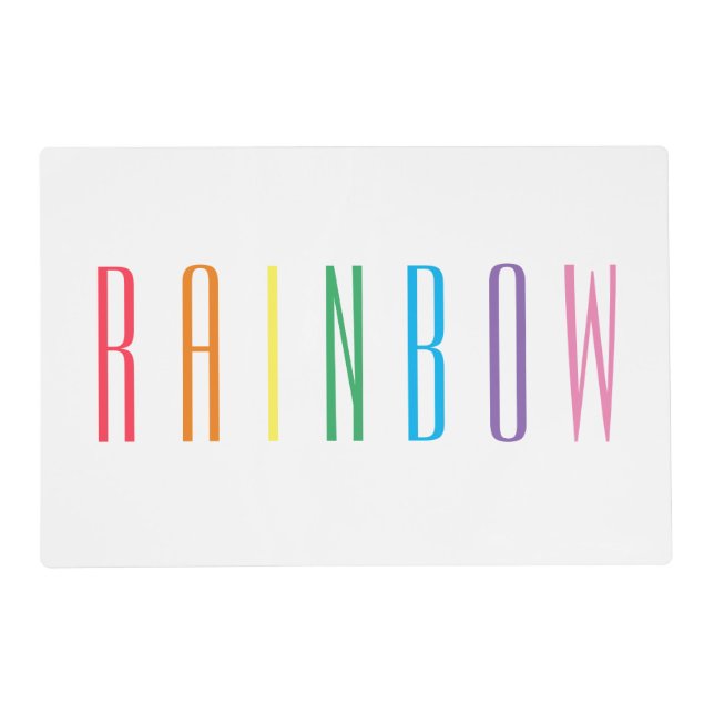 RAINBOW Laminated Placemat (Front)
