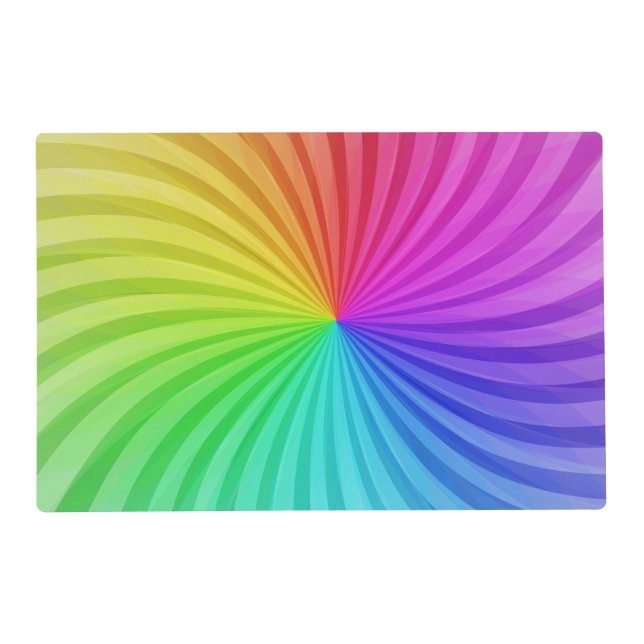 " RAINBOW" LAMINATED PLACEMAT. PLACEMAT (Front)