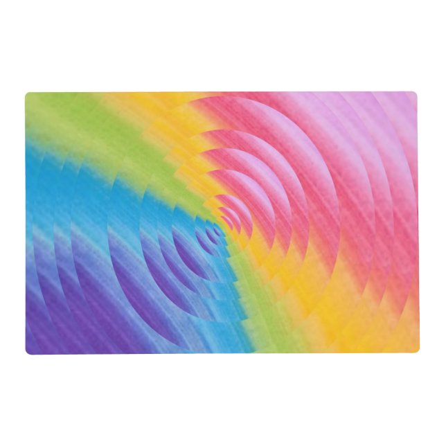 " RAINBOW" LAMINATED PLACEMAT. PLACEMAT (Front)