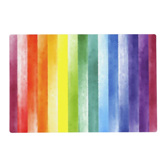 " RAINBOW" LAMINATED PLACEMAT. PLACEMAT (Front)