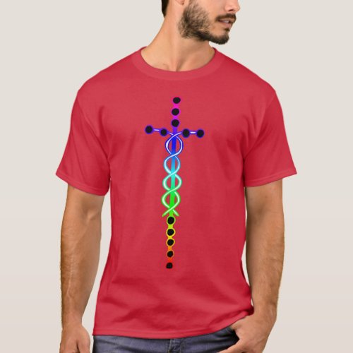 Rainbow Laminin Cross T_Shirt