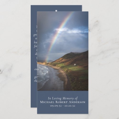 Rainbow Landscape Photo Prayer Memorial Bookmark