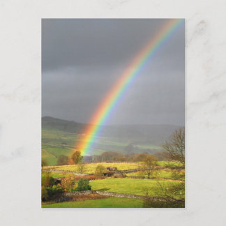 Rainbow landscape postcard