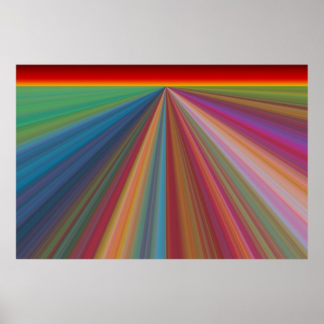 Rainbow Landscape Poster Print (Front)