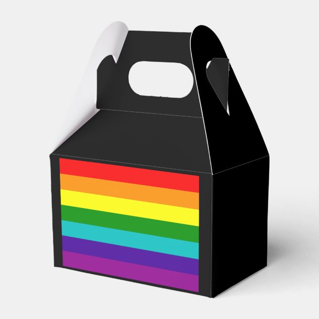 RAINBOW  LARGE GIFT BAG FAVOR BOXES (Front Side)