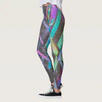 Faceted Elegant Diamond Gem Image Pattern Leggings