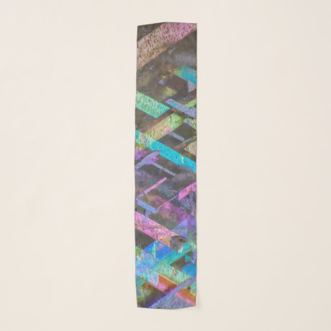 Rainbow Lattice Sunstone Scarf (Front)