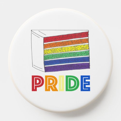 Rainbow Layer Cake Slice LGBT Gay Pride LOVE PopSocket