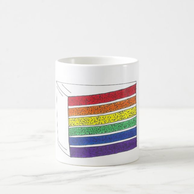 Rainbow Layer Cake Slice Pride Mug (Center)