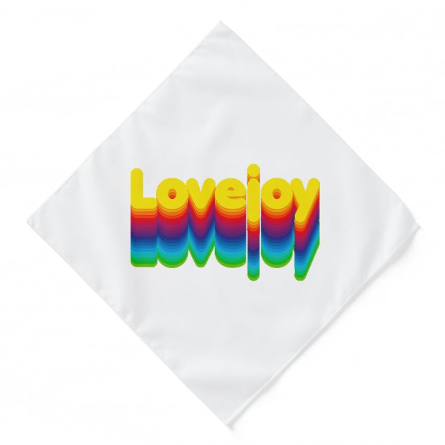 Rainbow Layers Lovejoy Name Label  Bandana (Front)