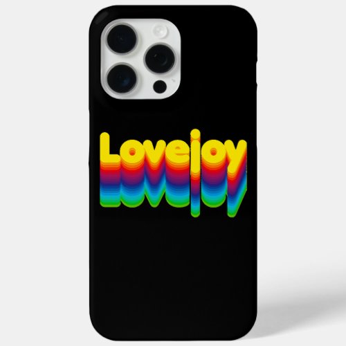 Rainbow Layers Lovejoy Name Label  iPhone 15 Pro Max Case
