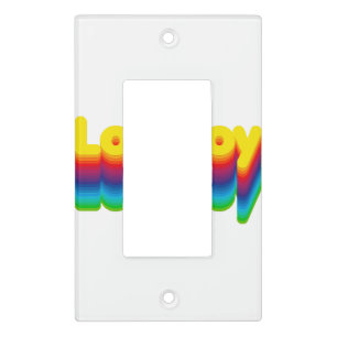 Rainbow Layers Lovejoy Name Label Light Switch Cover