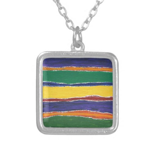 Rainbow Layers Silver Plated Necklace