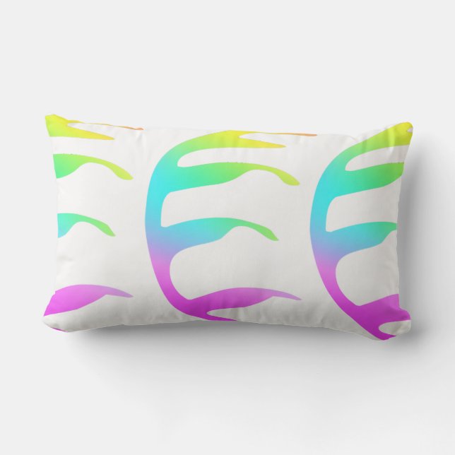 Rainbow Leaf  Lumbar Pillow (Back)