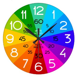 Rainbow Learn to Tell Time Classroom Clock