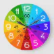 Rainbow Learn to Tell Time Classroom Clock | Zazzle