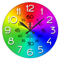 Rainbow Learn to Tell Time Classroom Clock