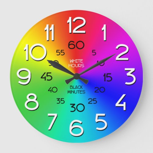 Rainbow Learn to Tell Time Classroom Clock
