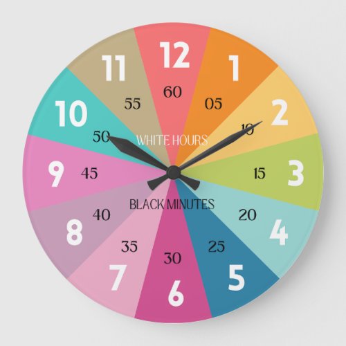 Rainbow Learn to Tell Time Classroom Clock