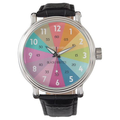 Rainbow Learn to Tell Time Classroom Clock Watch