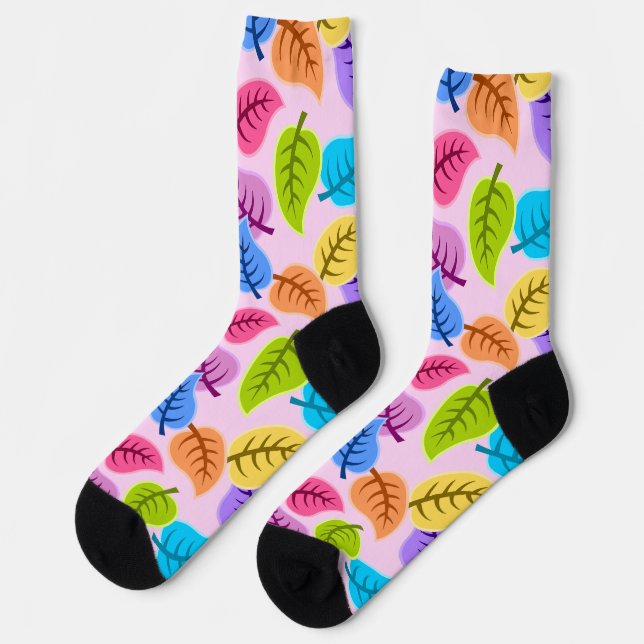 rainbow leaves socks (Left)
