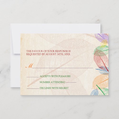 Rainbow Leaves Wedding Response