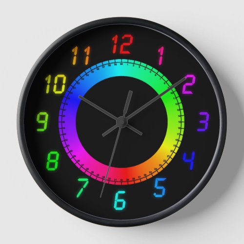 Rainbow LED Style Wall Clock