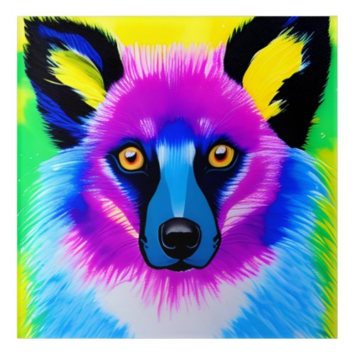 Rainbow Lemur Acrylic Wall Art