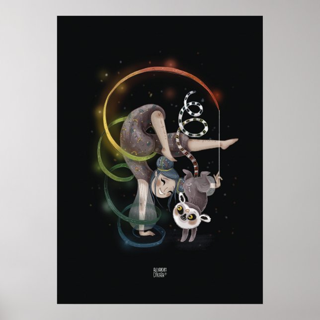 RAINBOW LEMUR by Alexandra Dikaia Poster (Front)