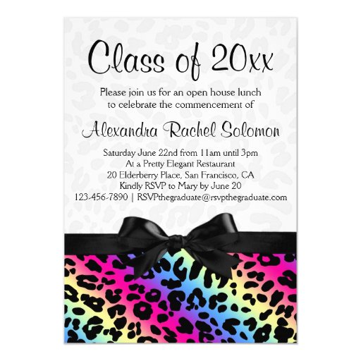 Cheetah Graduation Invitations 4