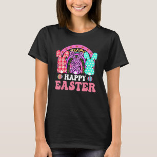Rainbow Leopard Bunny Rabbit Palm Sunday Happy Eas T-Shirt
