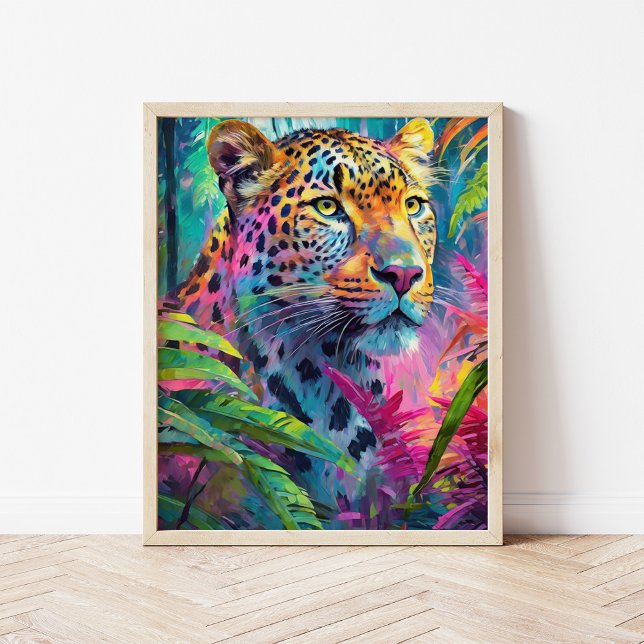 Rainbow Leopard Colorful Modern Abstract Art Poster (Creator Uploaded)
