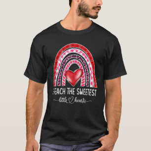 Rainbow Leopard Hearts I Teach The Sweetest Valent T-Shirt