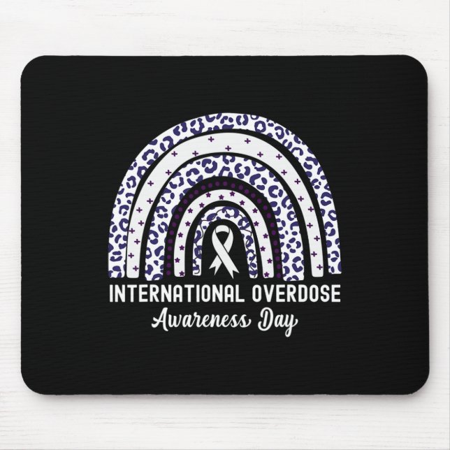 Rainbow Leopard International Overdose Awareness D Mouse Pad (Front)