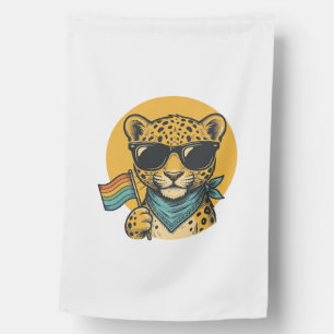 Rainbow Leopard Pride Flag Vintage Vector Design_1