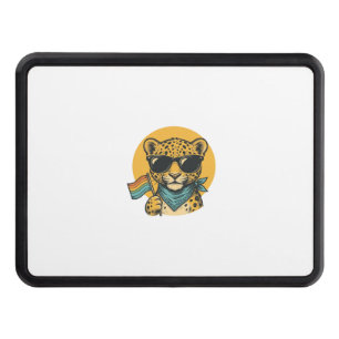 Rainbow Leopard Pride Flag Vintage Vector Design_1 Hitch Cover