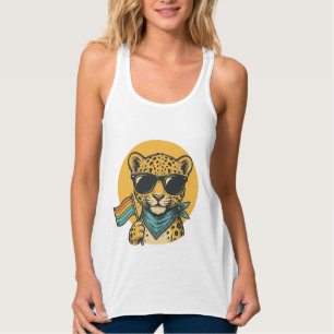 Rainbow Leopard Pride Flag Vintage Vector Design_1 Tank Top