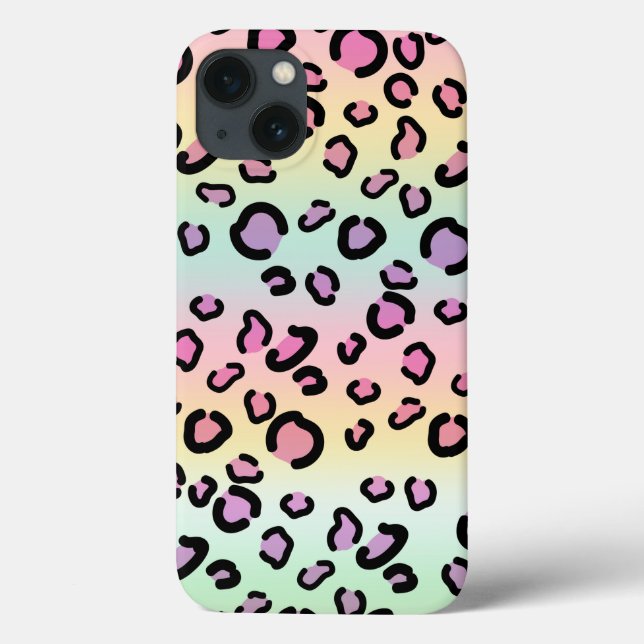 Rainbow Leopard Print Aesthetic Cheetah Pattern Case-Mate iPhone Case (Back)